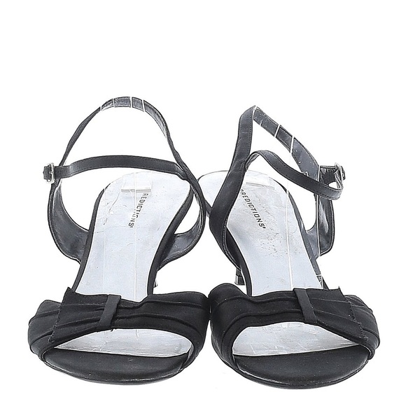 Black Open Toe Strappy Heels - Size 9.5 Wide - Picture 2 of 5